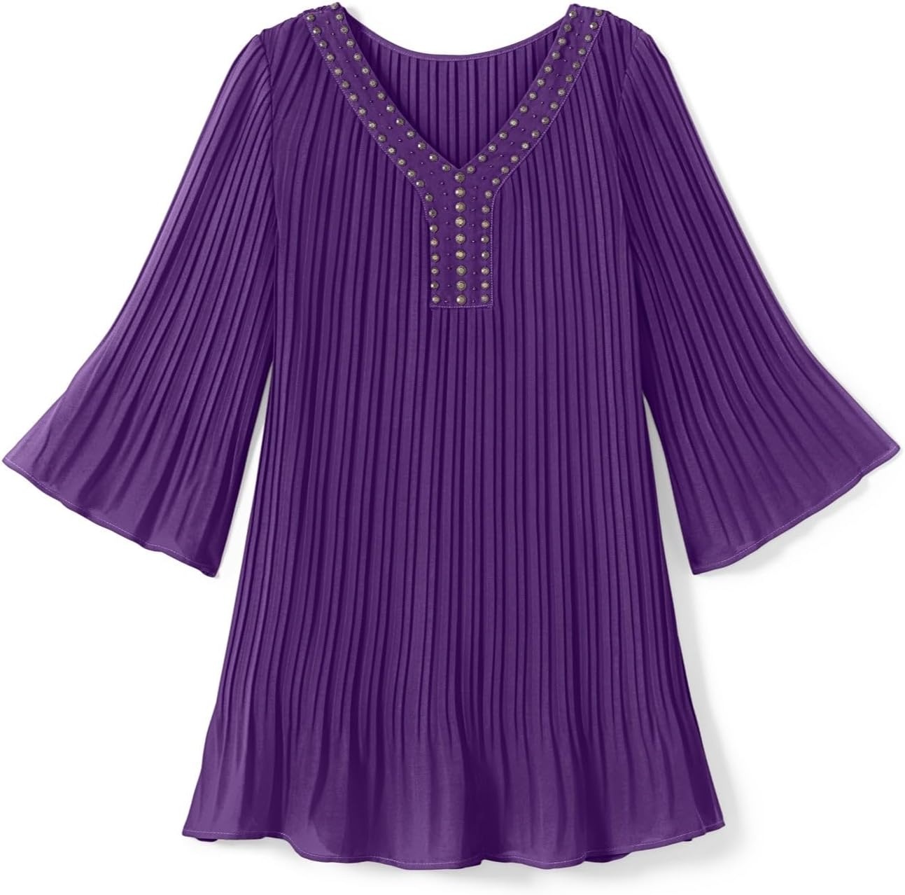 image:imageWoman Within Plus Size Embellished Pleated BlouseEmerald Green Shadow