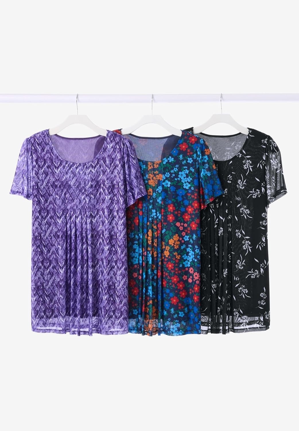 image:imageWoman Within Plus Size Miracle Mesh Overlay TunicIvory Tea Rose
