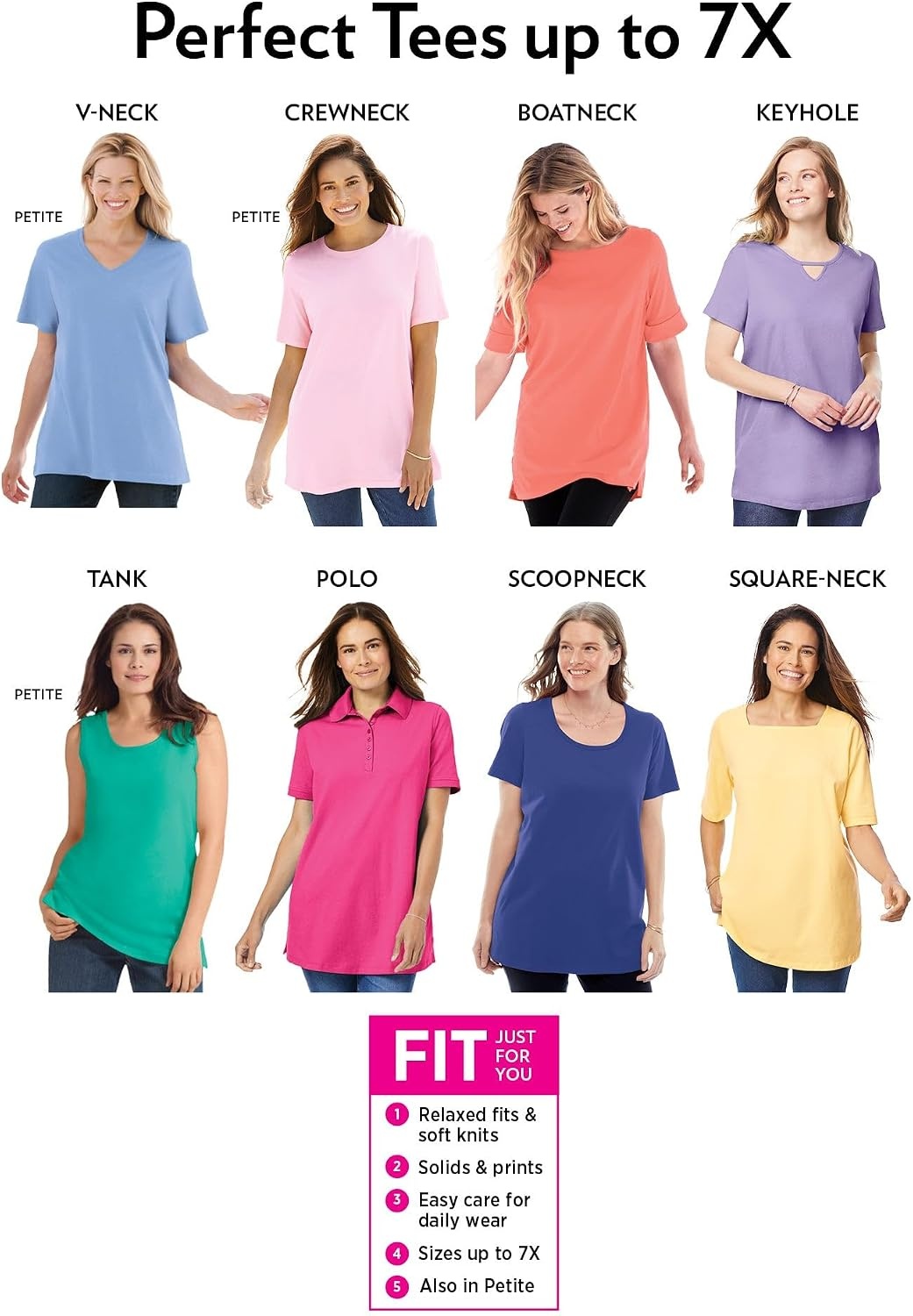image:imageWoman Within Plus Size Perfect Scoopneck Tank Petite AvailableRadiant Purple