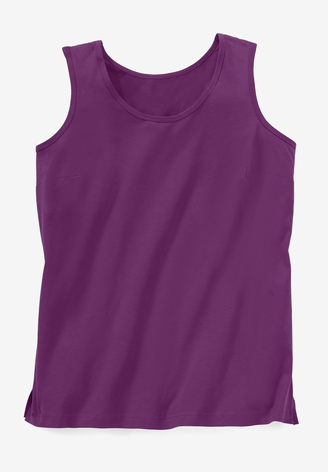 image:imageWoman Within Plus Size Perfect Scoopneck Tank Petite AvailableRadiant Purple