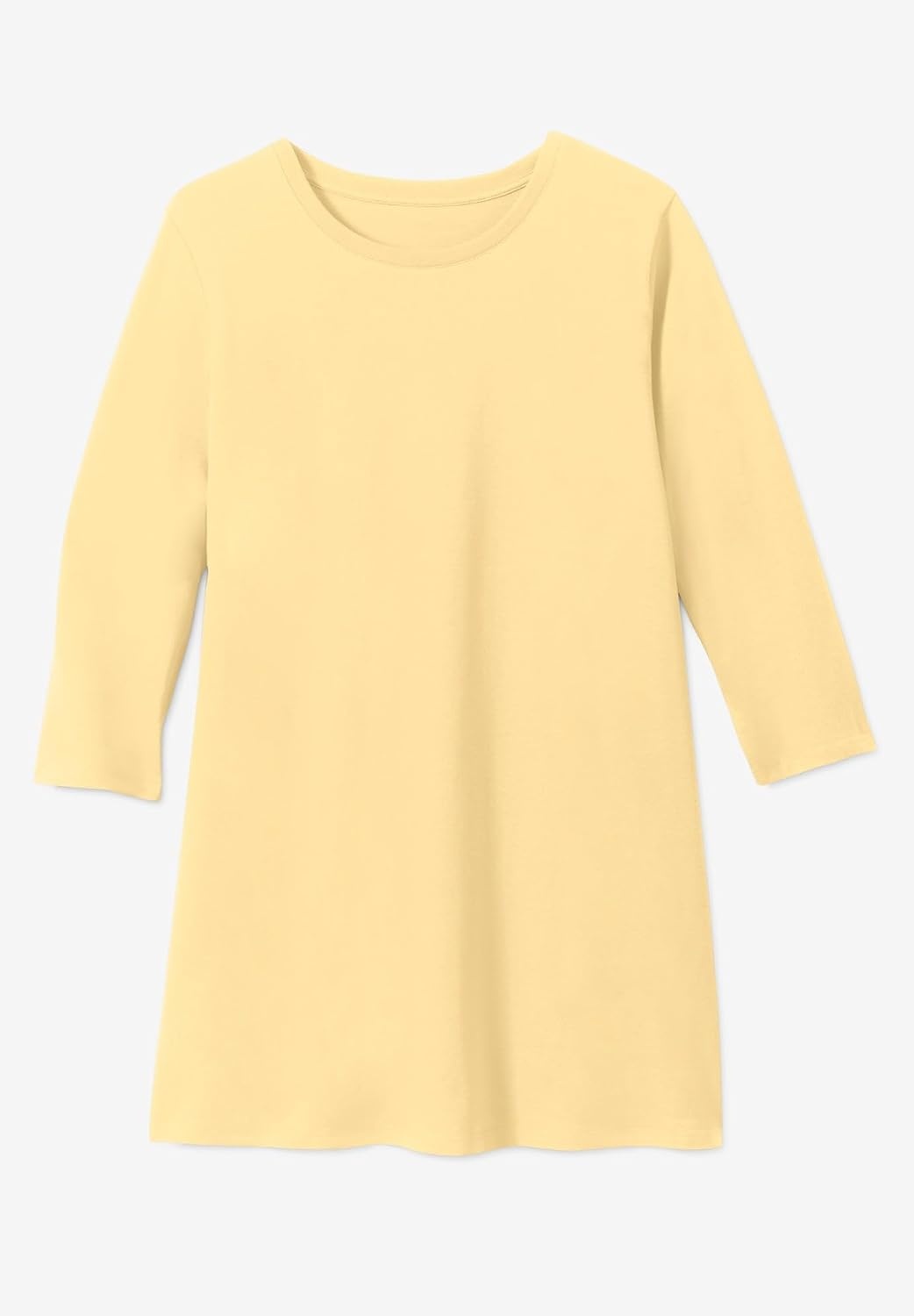 image:imageWoman Within Plus Size Perfect ThreeQuarter Sleeve Crewneck TunicWaterfall
