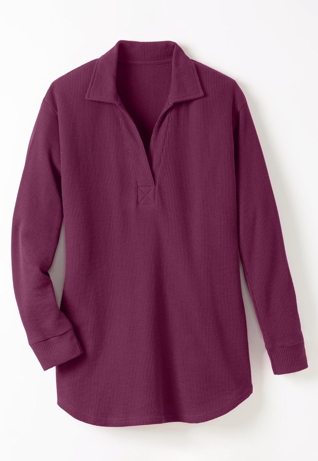 image:imageWoman Within Plus Size Relaxed WaffleThermal TunicAntique Copper