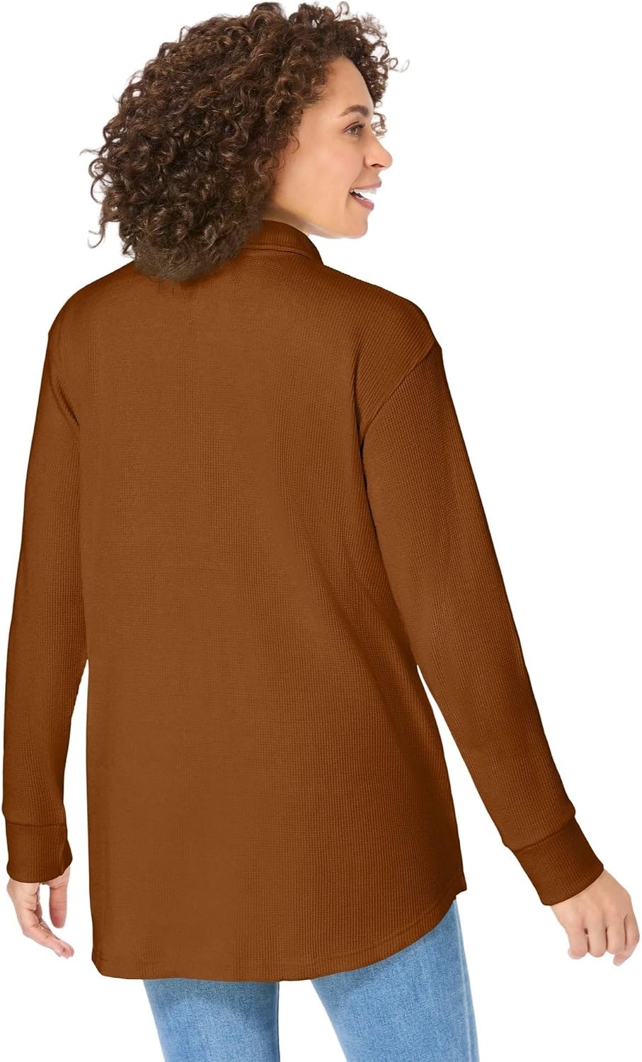 image:imageWoman Within Plus Size Relaxed WaffleThermal TunicAntique Copper