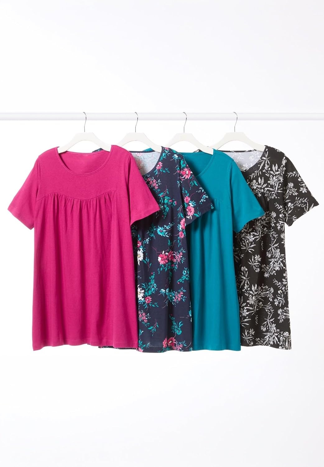 image:imageWoman Within Plus Size Shirred Yoke Swing TunicRaspberry