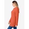 Woman Within Long-Sleeve Crewneck Soft Waffle Knit Thermal Shirt(Pumpkin)
