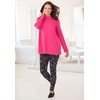 Woman Within Long-Sleeve Crewneck Soft Waffle Knit Thermal Shirt(Raspberry Sorbet)