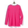 Woman Within Long-Sleeve Crewneck Soft Waffle Knit Thermal Shirt(Raspberry Sorbet)