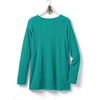 Woman Within Long-Sleeve Crewneck Soft Waffle Knit Thermal Shirt(Waterfall)