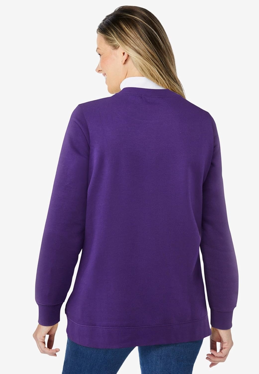 image:imageWoman Within Plus Size LayeredLook SweatshirtMocha Nude Scroll