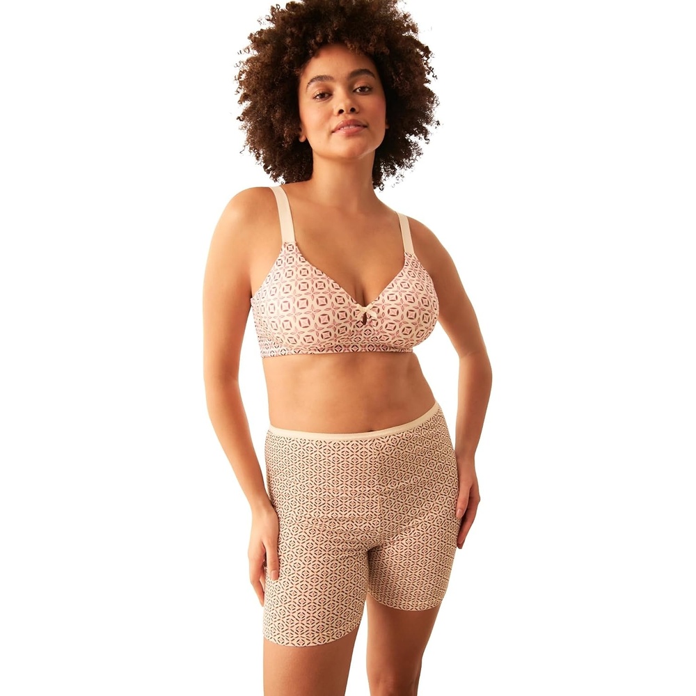 image:imageComfort Choice Womens Plus Size BackSmoothing Wireless TShirt BraIvory Mosaic