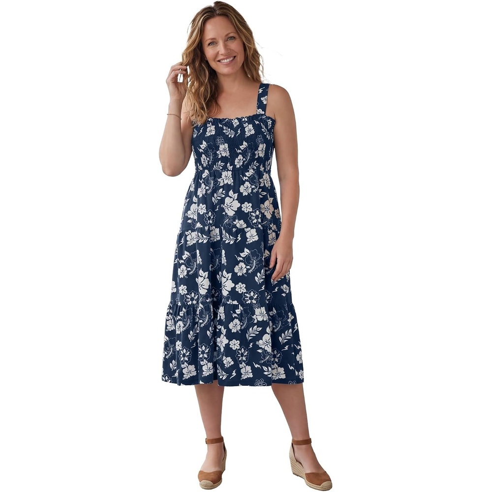 image:imageWoman Within Plus Size Convertible Dress to Skirt L Navy Tropic Bloom