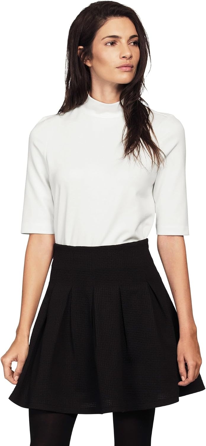 image:imageellos Plus Size Mock Neck TeeMerlot