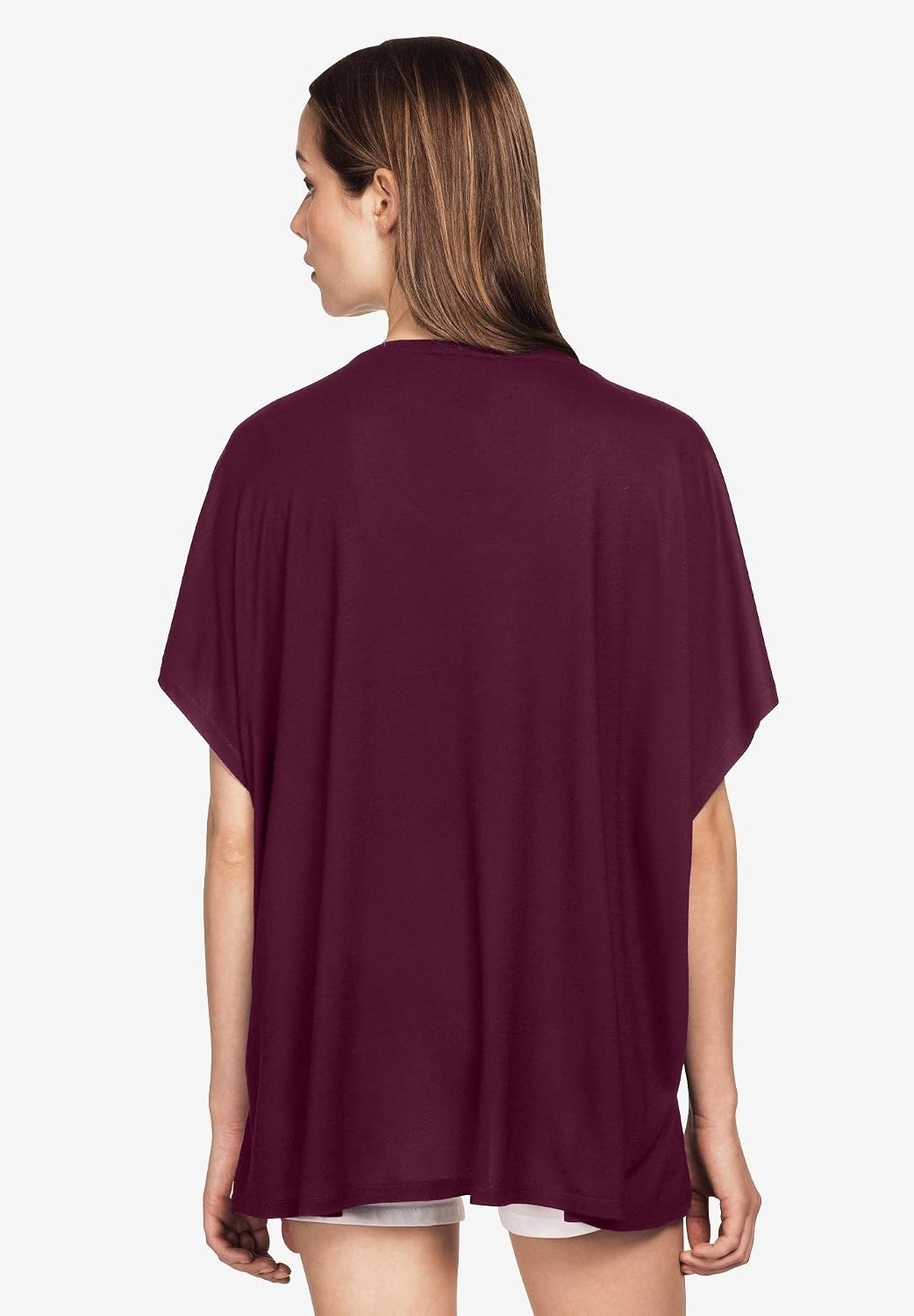 image:imageellos Plus Size Stretch Jersey Knit VNeck Oversized TunicMidnight Berry