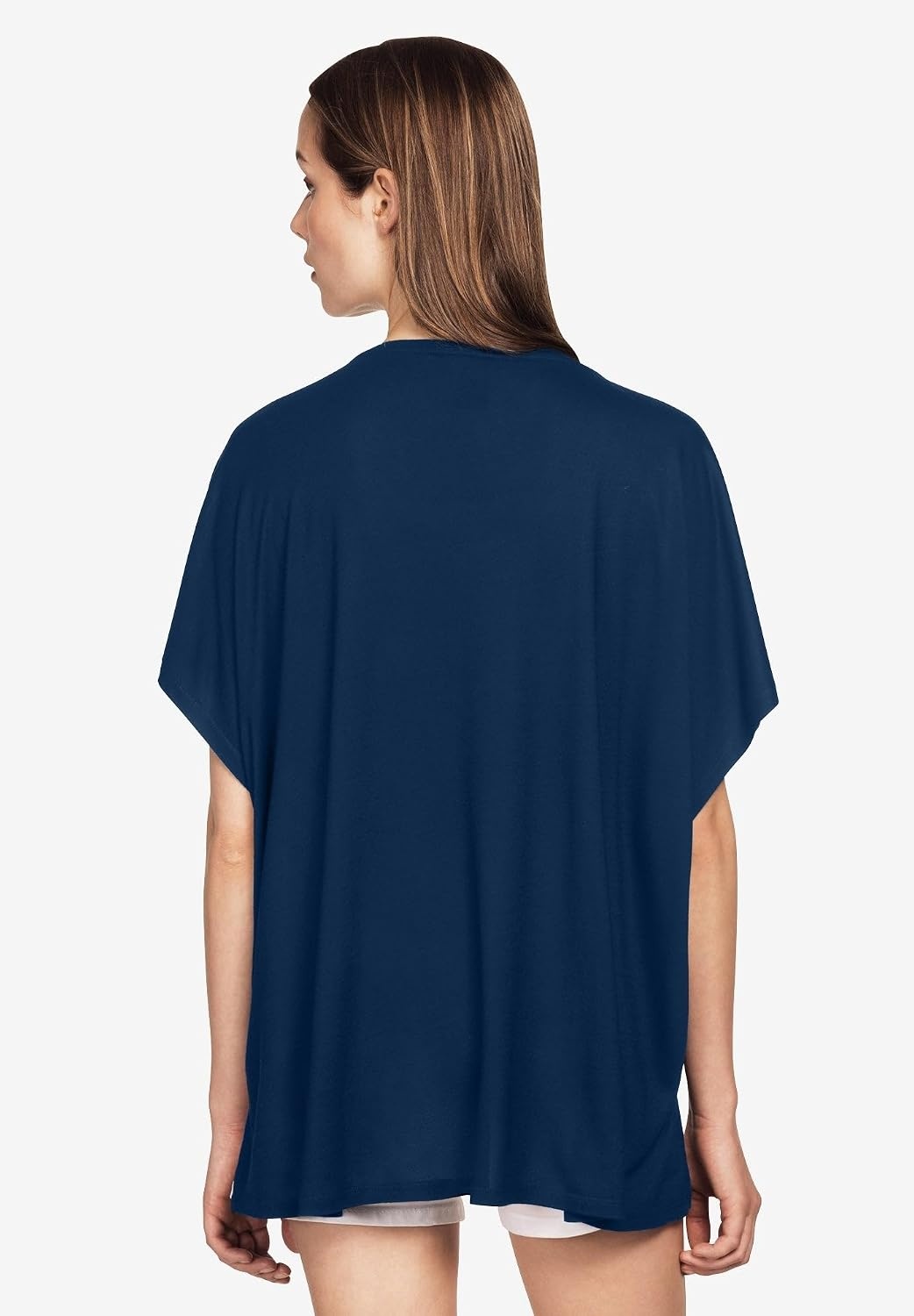 image:imageellos Plus Size Stretch Jersey Knit VNeck Oversized TunicRich Navy