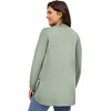 ellos Plus Size Curved Hem Sweatshirt Tunic With Side Snaps(Desert Sage)