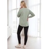 ellos Plus Size French Terry Blouson Sleeve Sweatshirt Tunic(Grey Spruce)