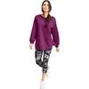 ellos Plus Size French Terry Blouson Sleeve Sweatshirt Tunic(Grey Spruce)