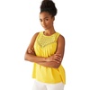 ellos Plus Size 100% Cotton Crochet Scoop Neck A-Line Tank(Sundance)